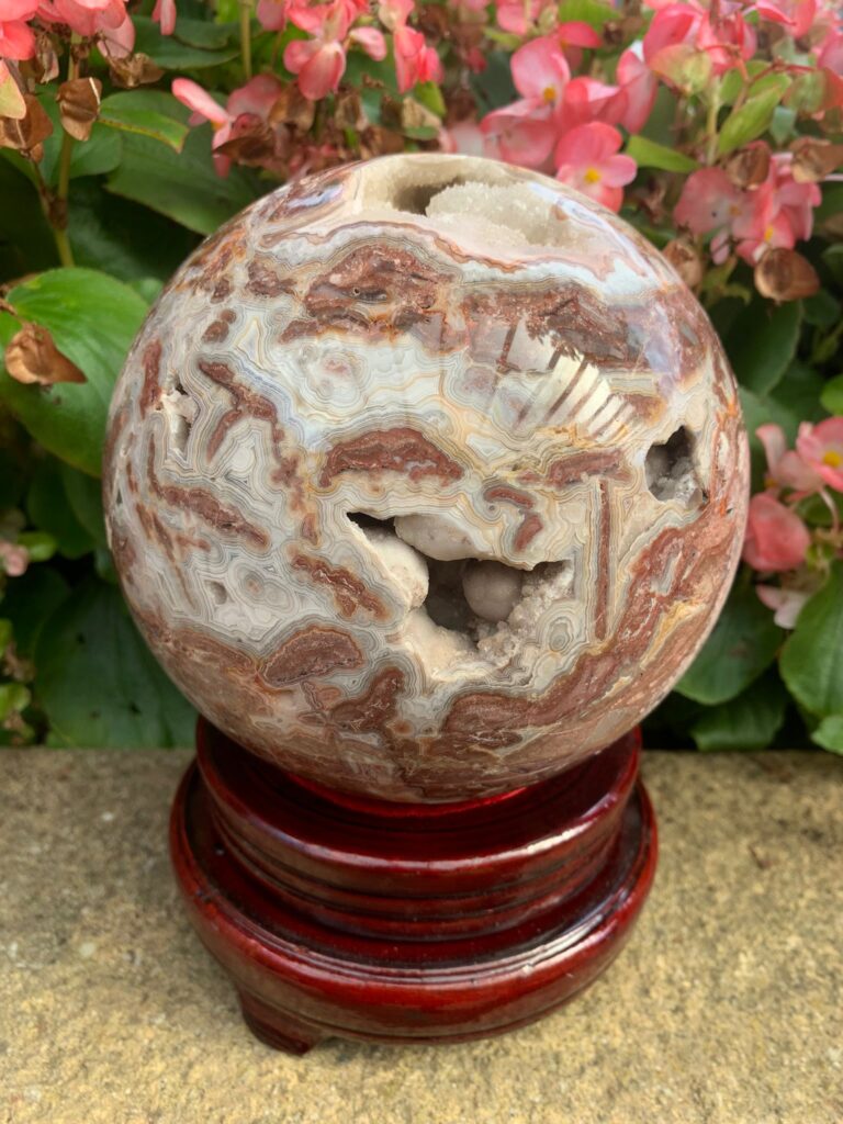 Similar to other agates and silica rocks, crazy lace agate is a good general healing stone. Crazy lace agate is commonly referred to as the "laughter stone," or "happy lace." It's a balancing and protecting stone, believed to ward off the "evil eye," bringing joy and absorbing emotional pain. Crazy lace agate helps to increase one's energy and encourage concentration so that one can stay on task and complete goals much easier. This stone's help with focusing makes it a great stone for those with ADHD. It is said this stone promotes inner stability, composure and maturity and its warm protective properties encourage security and self-confidence.